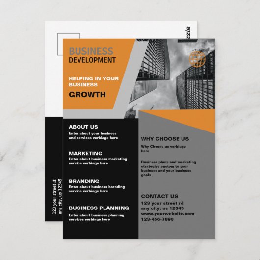 Business Development Business Postkarte (Vorne/Hinten)