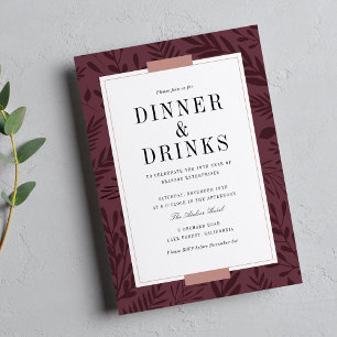 Business Dinner & Drinks - Burgund Einladung