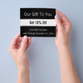 Business Discount bei modernen Schwarz-Weiß-Vorlag Flyer (Gruppe)