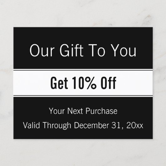 Business Discount bei modernen Schwarz-Weiß-Vorlag Flyer (Vorne)