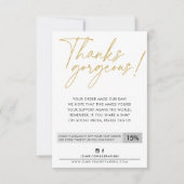 BUSINESS DISCOUNT Moderner niedlicher Kugelschreib Dankeskarte (Vorderseite)