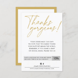 BUSINESS DISCOUNT Moderner niedlicher Kugelschreib Dankeskarte