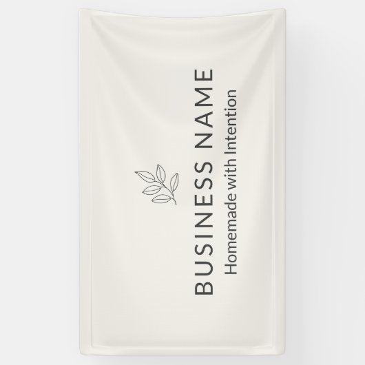 Business Display Neutral Botanical Minimalist Banner (Vertikal)