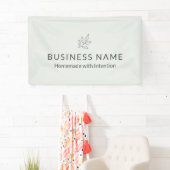 Business Display Sage Green botanic Minimalistisch Banner (Insitu)