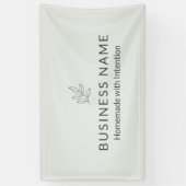 Business Display Sage Green botanic Minimalistisch Banner (Vertikal)