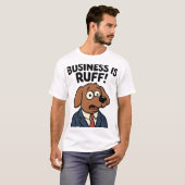 Business Dog in Anzug - Funny Quote Art T-Shirt (Vorne ganz)