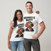Business Dog in Anzug - Funny Quote Art T-Shirt (Unisex)