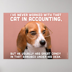 Business Dog Poster