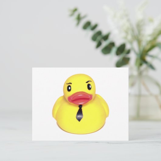 Business Duck Postkarte (Stehend Vorderseite)