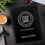 Business Elegant Black White Medallion Add Logo Planer<br><div class="desc">Elegantes Schwarz-Weiß-Medaillon-Logo. Es ist einfach,  elegant und zeitlos. Aktualisieren Sie mit den Informationen Ihres Unternehmens,  Tagelinie oder Slogan und Website optional,  verlass sie bei Bedarf leer. Dieser Planer wäre ein schönes und praktisches Geschenk für Ihre Geschäftspartner,  Mitarbeiter,  sehr wichtige Verkäufer als Kunden gleichermaßen.</div>