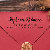 Business Elegante Moderne Script-Rücksendeadresse Permastempel