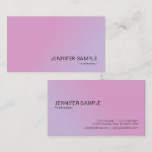 Business Elegantes rosa Lila modernes Template Visitenkarte (Vorne/Hinten)