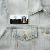 Business Employee ID Foto Security Black Namensschild (Beispiel)