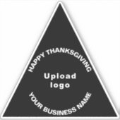 Business Erntedank Black Triangle Vinyl Sticker (Vorderseite)