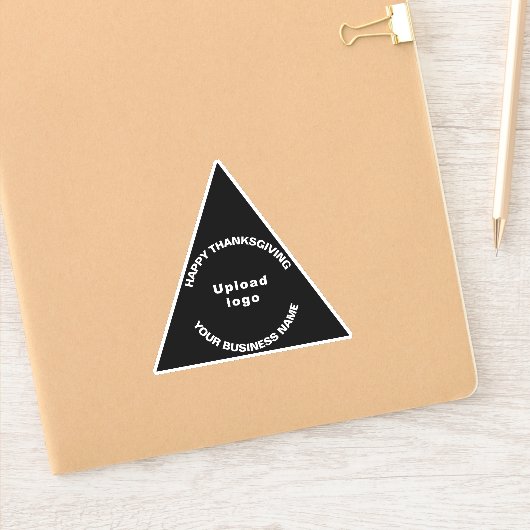 Business Erntedank Black Triangle Vinyl Sticker (Notizbuch)