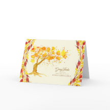 Business Erntedank für Kunden Herbstbaum