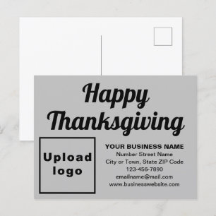 Business Erntedank Grau Holiday Postkarte