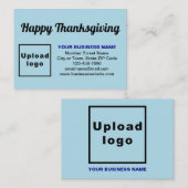 Business Erntedank Gruß auf Light Blue Begleitkarte (Vorne/Hinten)