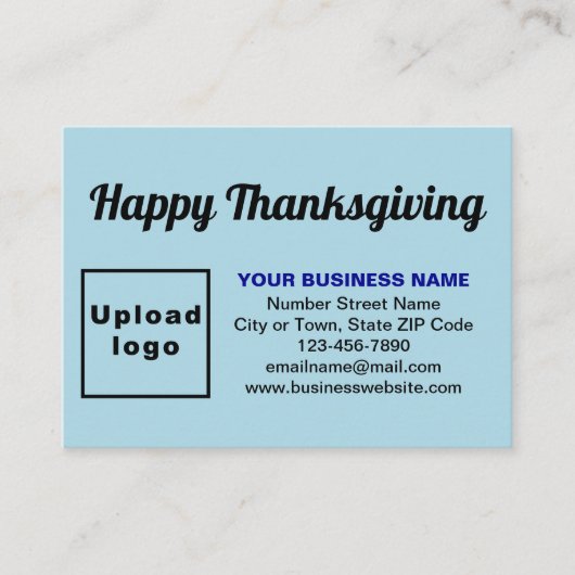 Business Erntedank Gruß auf Light Blue Begleitkarte (Vorderseite)