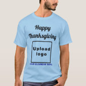 Business Erntedank Gruß auf Light Blue T-Shirt (Vorderseite)