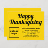 Business Erntedank Kleine Gelbe Wohnung Feiertagskarte (Vorne/Hinten)