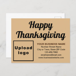 Business Erntedank Light Brown Holiday Postkarte
