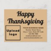 Business Erntedank Light Brown Holiday Postkarte (Vorderseite)