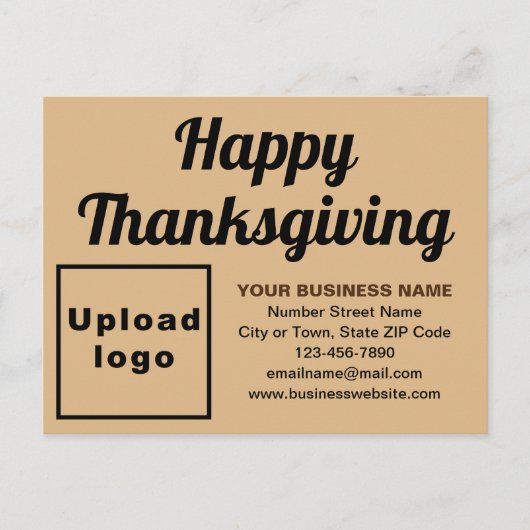 Business Erntedank Light Brown Holiday Postkarte (Vorderseite)