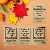 Business Erntedank Light Brown Trifold Card Dreifach Gefaltete Karte