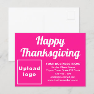 Business Erntedank Pink Holiday Postkarte
