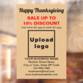 Business Erntedank Sale on Light Brown Fensteraufkleber (Blatt 2)