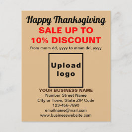 Business Erntedank Sale on Light Brown Flyer