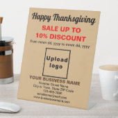 Business Erntedank Sale on Light Brown Sockelschild (In Situ)