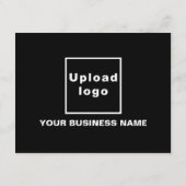 Business Erntedank Small Black Flat Feiertagskarte (Rückseite)