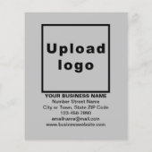 Business Erntedank Verkauf auf grauem Flyer (Hinten)