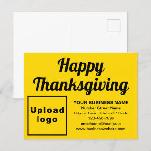 Business Erntedank Yellow Holiday Postkarte