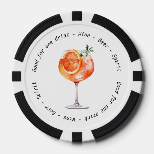 Business Event Aperol QR Code Trinkbeleg Pokerchips (Vorderseite)