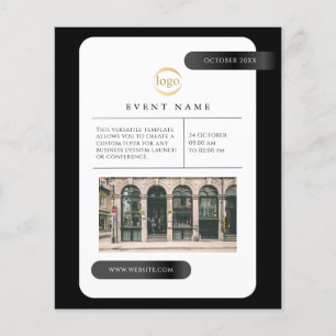 Business Event Black Beruflich Minimalistisch Flyer