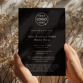 Business Event | Black Modern Minimalistisch Einladung