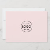 Business Event | Blush Pink Modernes einfaches Fot Einladung (Rückseite)
