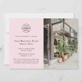Business Event | Blush Pink Modernes einfaches Fot Einladung