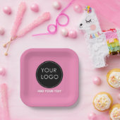 Business-Event der Firma Pink Custom Logo Pappteller (Party)