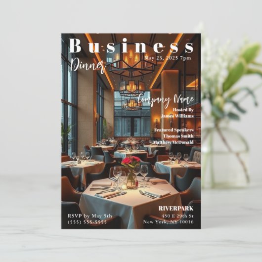 Business Event Einladung (Stehend Vorderseite)