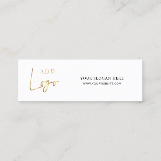 Business Event Elegant Gold Logo Drink Voucher Mini Visitenkarte (Rückseite)