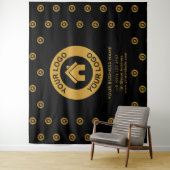 Business-Event für Firmenlogo - Schwarz Wandteppich (Beispiel)