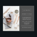 Business Event Grau Minimalistisches Berufliches F Flyer<br><div class="desc">Eine einfache,  moderne Foto-Business-Einladung,  die sich durch eine übersichtliche Typografie und eine minimale Gestaltung auszeichnet. Klicken Sie auf die Schaltfläche Bearbeiten,  um dieses Design mit Ihrem geschäftlichen Foto und den Details anzupassen.</div>