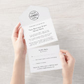 Business Event | MINIMALISTISCH All In One Einladung (Abreißen)