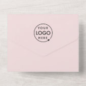 Business Event | Minimalistische Rosa Logo-UAWG All In One Einladung (Rückseite)