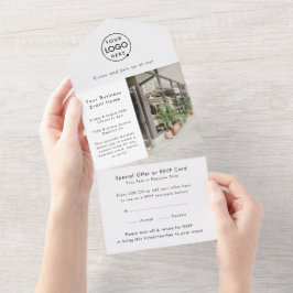 Business Event | MINIMALISTISCHES BERUFLICHES FOTO All In One Einladung