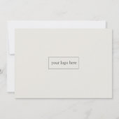 Business Event | MINIMALISTISCHES BERUFLICHES FOTO Einladung (Rückseite)